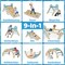8-in-1 Foldable kids Climbing Toy Triangle Set – Astronaut and Unicorn